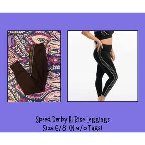 ZYIA Speed Derby Hi Rise Leggings 6/8 EUC